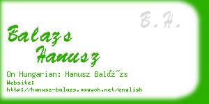 balazs hanusz business card